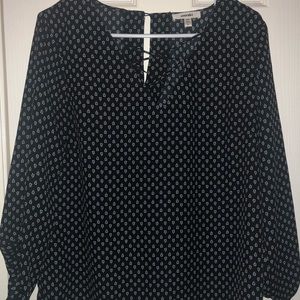 Black and white blouse